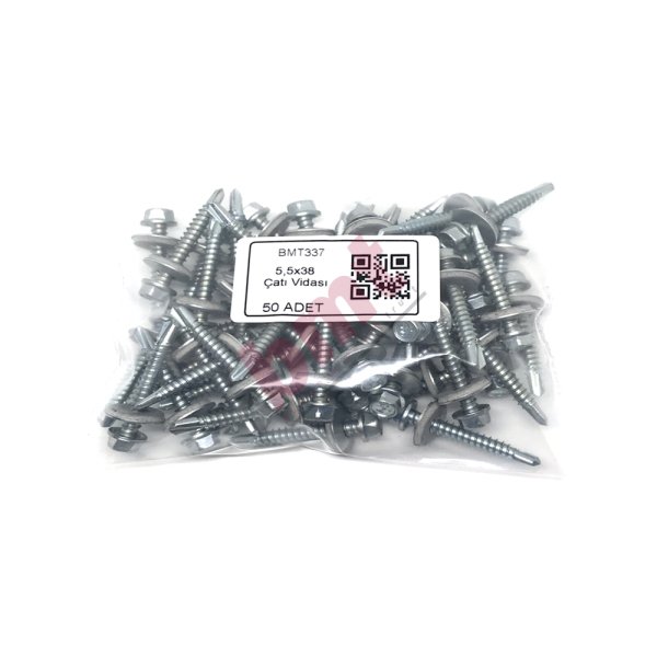 5,5 x 38 Çatı Vidası - 50 li Paket