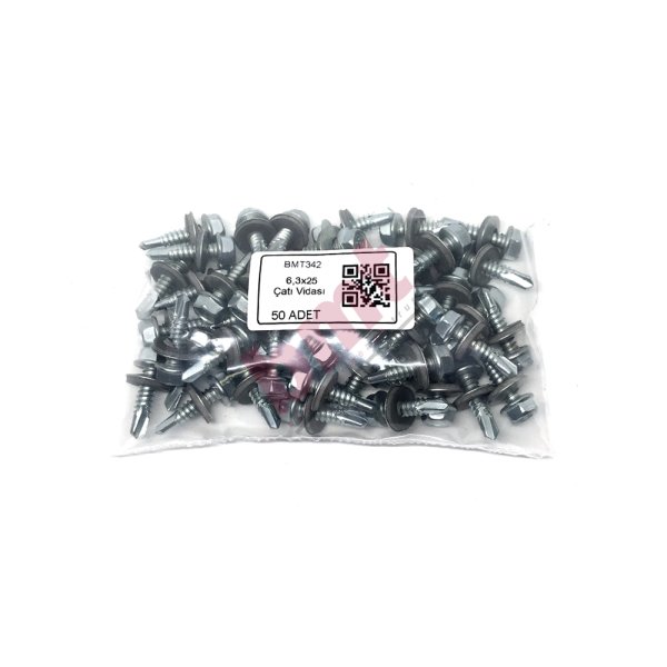 6,3 x 25 Çatı Vidası - 50 li Paket