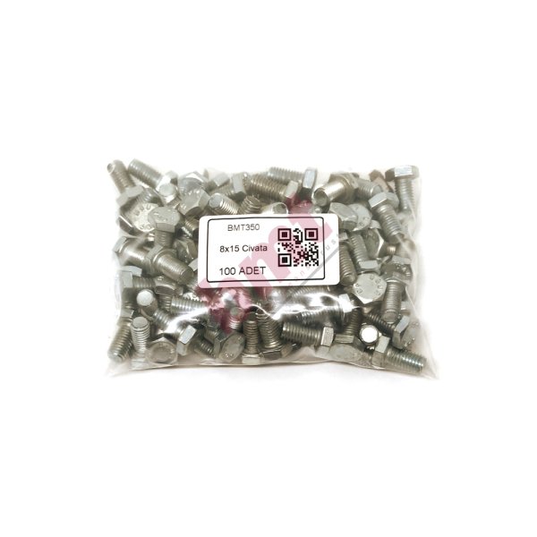 8 x 15 Civata - 100 lü Paket