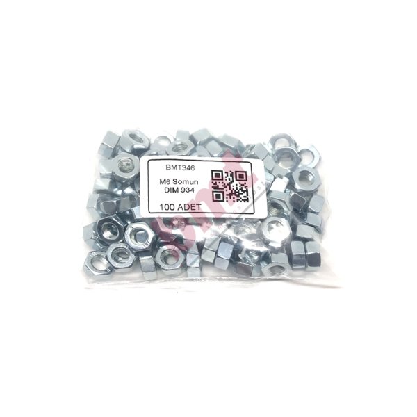 M6 Somun DIN 934 - 100 lü Paket