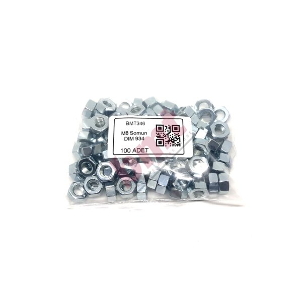 M8 Somun DIN 934 - 100 lü Paket