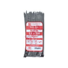 Pemsan Kablo Bağı Siyah - 3,6x250 MM